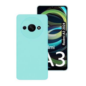 CAPA SILICONE XIAOMI REDMI A3 VERDE TURQUESA COM PROTETOR DE CÂMERA