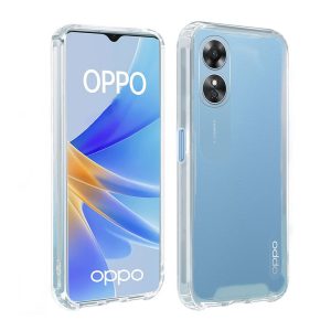 CAPA SILICONE DURA ANTI-CHOQUE OPPO RENO8 T 4G TRANSPARENTE COM PROTETOR DE CÂME