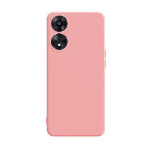CAPA SILICONE OPPO RENO8 T ROSA COM PROTETOR DE CÂMERA ROBUSTA