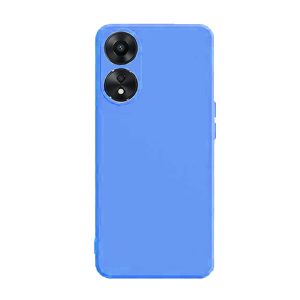 CAPA SILICONE OPPO RENO8 T AZUL COM PROTETOR DE CÂMERA ROBUSTA