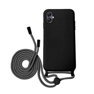 CAPA SILICONE SAMSUNG GALAXY A05 PRETO COM CORDA