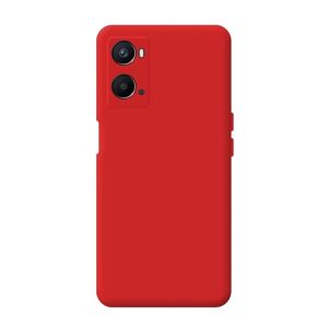 CAPA SILICONE OPPO A96 4G VERMELHO COM PROTETOR DE CÂMERA