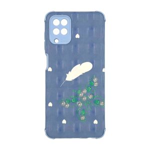 CAPA SILICONE GEL BUMPER SAMSUNG GALAXY A12 5G AZUL COM PROTETOR DE CAMERA