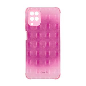 CAPA SILICONE GEL BUMPER SAMSUNG GALAXY A12 5G ROSA COM PROTETOR DE CAMERA HOLOG