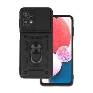 CAPA SILICONE TPU COM ANEL DE DEDO SAMSUNG GALAXY A13 4G PRETO COM PROTETOR DE C