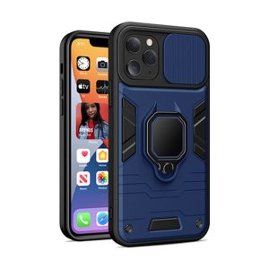CAPA SILICONE TPU COM ANEL DE DEDO APPLE IPHONE 11 PRO AZUL COM PROTETOR DE CÂME