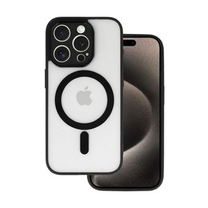 CAPA SILICONE DURA APPLE IPHONE 13 PRO MAX PRETO COM PROTETOR DE CÂMERA MAGSAFE