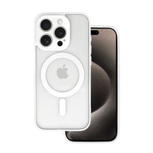 CAPA SILICONE DURA APPLE IPHONE 13 PRO MAX BRANCO COM PROTETOR DE CÂMERA MAGSAFE