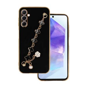 CAPA SILICONE GEL SAMSUNG GALAXY A14 4G/5G PRETO COM PROTETOR DE CÂMERA E CORREN