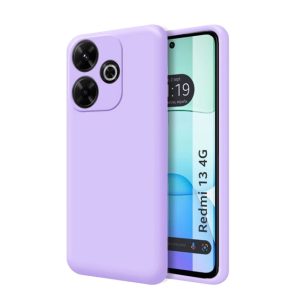 CAPA SILICONE GEL XIAOMI REDMI 13 LILÁS COM PROTETOR DE CÂMERA