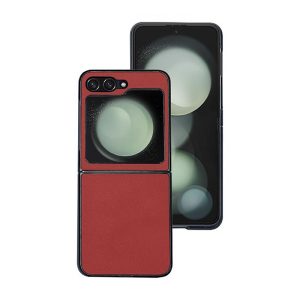 CAPA SILICONE TPU SAMSUNG GALAXY Z FLIP6 VERMELHO COURO