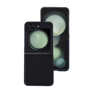 CAPA SILICONE TPU SAMSUNG GALAXY Z FLIP6 PRETO COURO