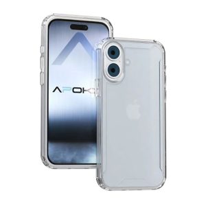 CAPA SILICONE DURA ANTI-CHOQUE APPLE IPHONE 16 TRANSPARENTE