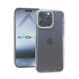 CAPA SILICONE DURA ANTI-CHOQUE APPLE IPHONE 16 PRO MAX TRANSPARENTE