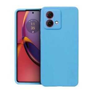 CAPA SILICONE MOTOROLA MOTO G84 AZUL COM PROTETOR DE CÂMERA