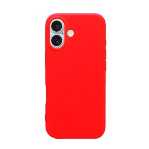 CAPA SILICONE APPLE IPHONE 16 VERMELHO