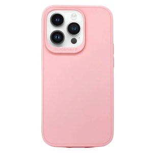 CAPA SILICONE GEL APPLE IPHONE 16 PRO ROSA CLARA 3D CAMERA