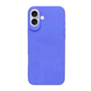 CAPA SILICONE GEL APPLE IPHONE 16 PLUS AZUL 3D CAMERA