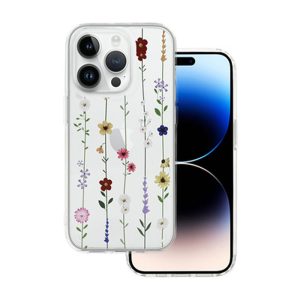 CAPA SILICONE APPLE IPHONE 16 PRO TRANSPARENTE FLOR DESIGN 4