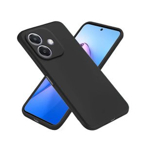 CAPA SILICONE OPPO A40 PRETO COM PROTETOR DE CÂMERA