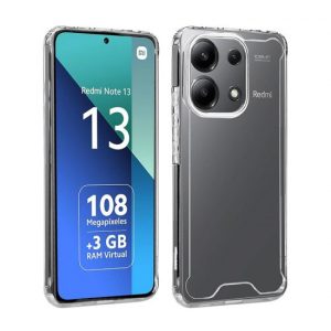 CAPA SILICONE DURA ANTI-CHOQUE XIAOMI REDMI NOTE 13 PRO 5G TRANSPARENTE