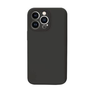 CAPA SILICONE APPLE IPHONE 15 PRO PRETO COM PROTETOR DE CÂMERA
