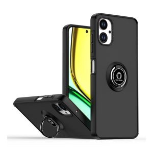 CAPA SILICONE COM ANEL DE DEDO SAMSUNG GALAXY A06 PRETO