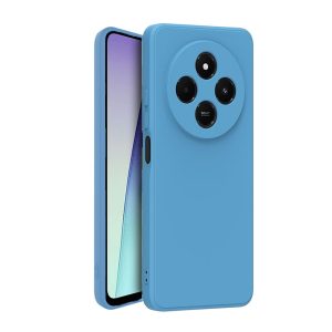 CAPA SILICONE XIAOMI REDMI 14C AZUL COM PROTETOR DE CÂMERA