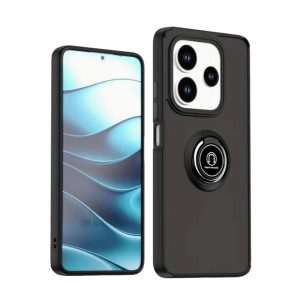 CAPA SILICONE COM ANEL DE DEDO XIAOMI REDMI NOTE 14 PRETO