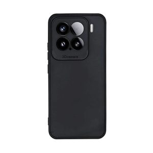 CAPA SILICONE GEL XIAOMI 15 PRETO COM PROTETOR DE CAMERA 3D