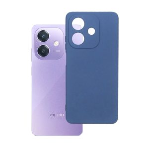 CAPA SILICONE PPPO A40 AZUL ESCURO COM PROTETOR DE CAMERA