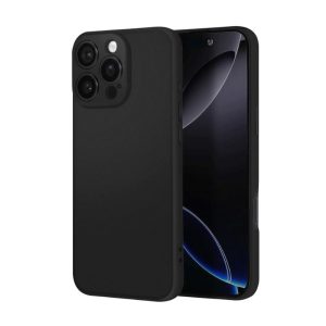 CAPA SILICONE APPLE IPHONE 13 PRO MAX PRETO COM PROTETOR DE CÂMERA