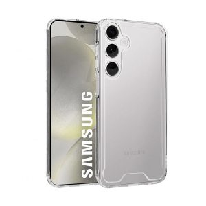 CAPA SILICONE DURA ANTI-CHOQUE SAMSUNG GALAXY S25 TRANSPARENTE COM PROTETOR DE C