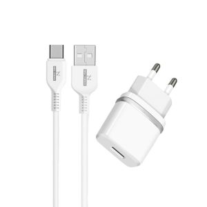 CARREGADOR 240V NEW SCIENCE SLD-T02 BRANCO 15W 3.0A USB PARA TIPO-C