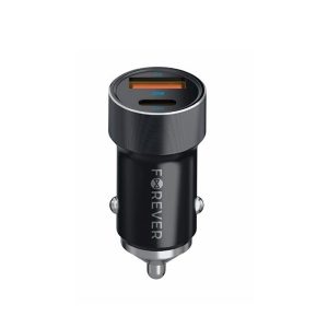 ADAPTADOR DE ISQUEIRO FOREVER CC-06 PRETO 20W USB/USB-C COM CABO USB-C 60W