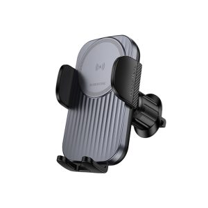 SUPORTE COM CARREGADOR BOROFONE BH221 PRETO 15W WIRELESS PARA VENTILAÇÃO
