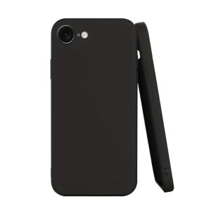 CAPA SILICONE APPLE IPHONE 16E PRETO COM PROTETOR DE CÂMERA
