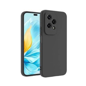 CAPA SILICONE GEL HUAWEI HONOR 200 LITE PRETO COM PROTETOR DE CÂMERA