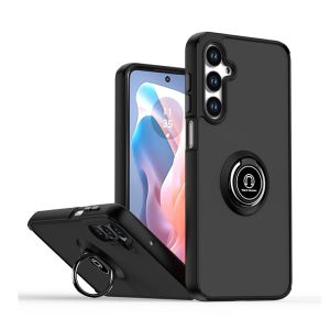 CAPA SILICONE TPU COM ANEL DE DEDO MAGNÉTICO SAMSUNG GALAXY A56 PRETO