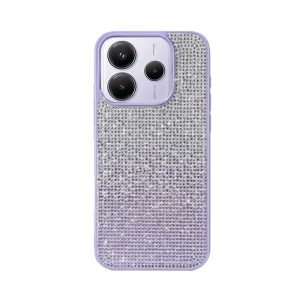 CAPA SILICONE DURA COM DESENHO BRILHANTE XIAOMI REDMI NOTE 14 5G LILÁS