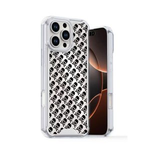 CAPA SILICONE DURA ANTI-CHOQUE XIAOMI REDMI 14C TRANSPARENTE SKULLS