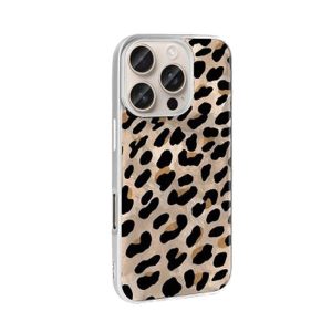 CAPA SILICONE TPU XIAOMI 15 AMARELO LEOPARDO METALIZADA