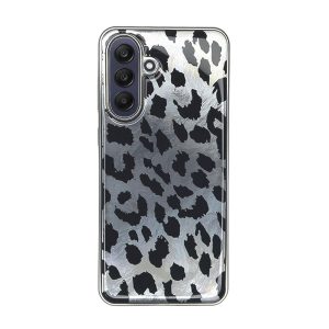 CAPA SILICONE TPU SAMSUNG GALAXY A56 CINZA LEOPARDO METALIZADA