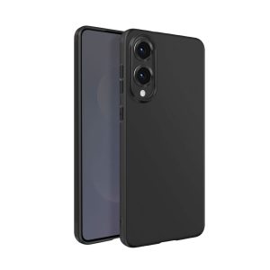 CAPA SILICONE SAMSUNG GALAXY S25 EDGE PRETO COM PROTETOR DE CÂMERA