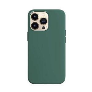 CAPA SILICONE APPLE IPHONE 13 PRO MAX VERDE ESCURO