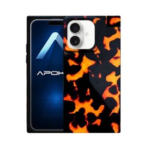 CAPA SILICONE TPU APPLE IPHONE 16 PRETO LEOPARDO MAGSAFE