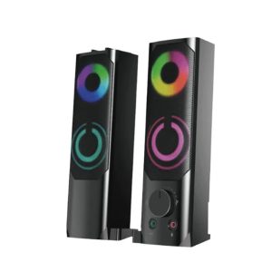 MINI COLUNA MTK TF4195 PRETO 3.5MM GAMING COM FIO PARA PC