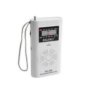 RÁDIO FM/AM BAIJIALI KK206 BRANCO