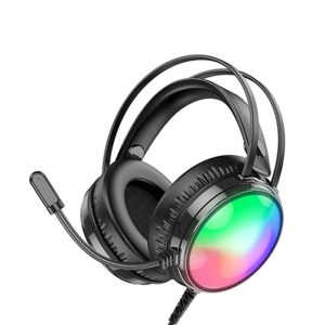 AUSCULTADOR GAMING BOROFONE BO108 PRETO 3.5MM 2M COM MICROFONE