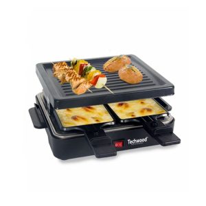 GRELHADOR RACLETTE TECHWOOD TRA-46 PRETO 600W PARA 4 PESSOAS